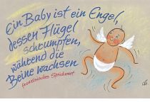 Ein Baby ist ein Engel, dessen Flügel schrumpfen, während die Beine wachsen. - französisches Sprichwort