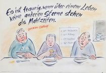 Es ist traurig, wenn über einem Leben keine anderen Sterne stehen als Mahlzeiten. - Jeremias Gotthelf