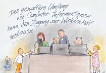 Der gewaltige Umfang der Computer-Informationen kann den Zugang zur Wirklichkeit verbauen. - Peter F. Drucker