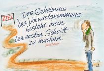 Das Geheimnis des Vorwärtskommens besteht darin, den ersten Schritt zu machen. - Mark Twain