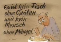 Es ist kein Fisch ohne Gräten und kein Mensch ohne Mängel. - J. W. Zincgref